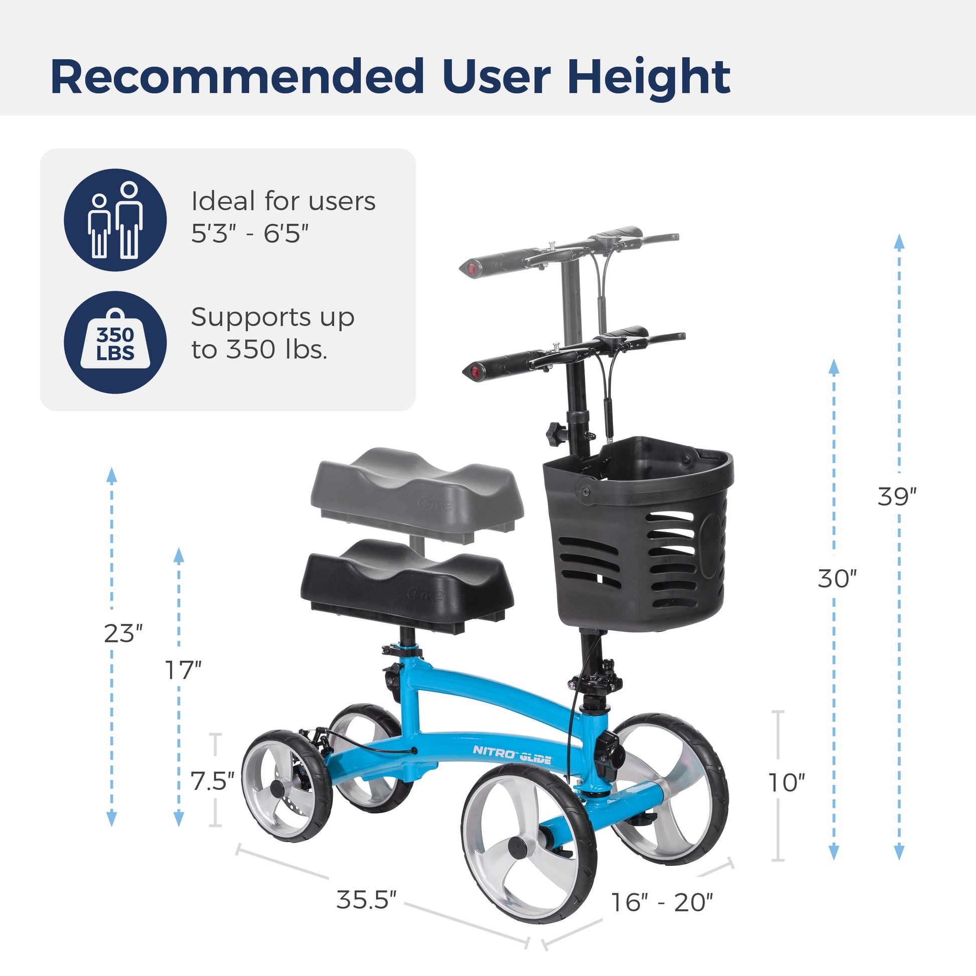 Drive Medical Nitro Knee Scooter features